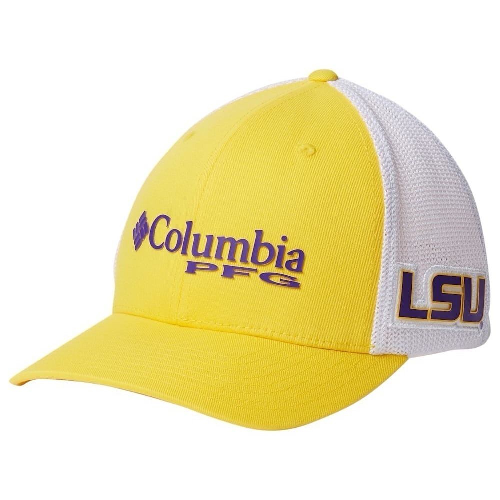*NWT Columbia PFG Cap Louisiana State University LSU Tigers Yellow LARGE / XL
